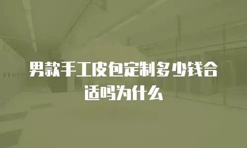 男款手工皮包定制多少钱合适吗为什么