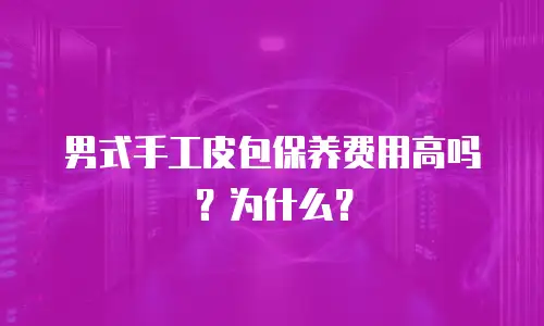 男式手工皮包保养费用高吗？为什么？