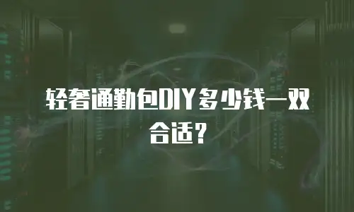 轻奢通勤包DIY多少钱一双合适？