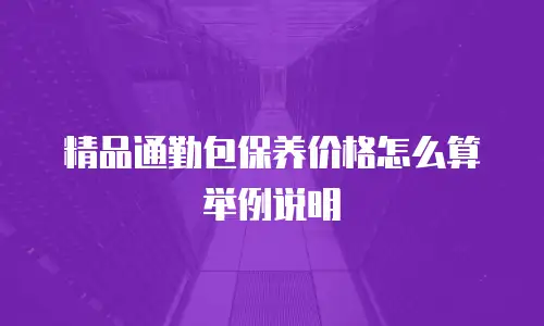 精品通勤包保养价格怎么算举例说明