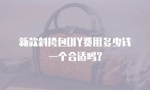新款斜挎包DIY费用多少钱一个合适吗？