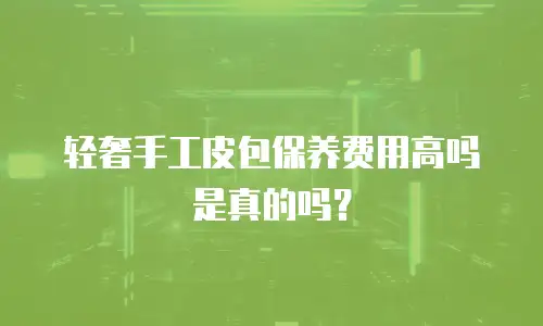 轻奢手工皮包保养费用高吗是真的吗？