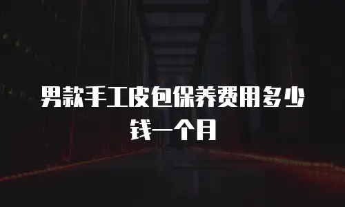 男款手工皮包保养费用多少钱一个月