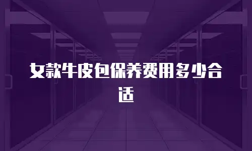 女款牛皮包保养费用多少合适