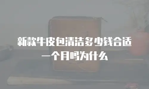 新款牛皮包清洁多少钱合适一个月吗为什么