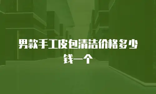 男款手工皮包清洁价格多少钱一个