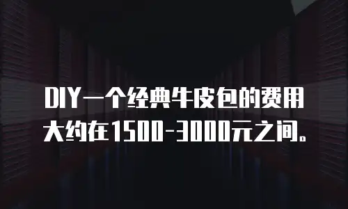 DIY一个经典牛皮包的费用大约在1500-3000元之间。