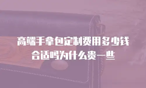 高端手拿包定制费用多少钱合适吗为什么贵一些