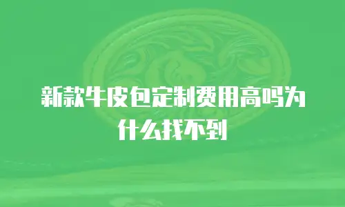新款牛皮包定制费用高吗为什么找不到