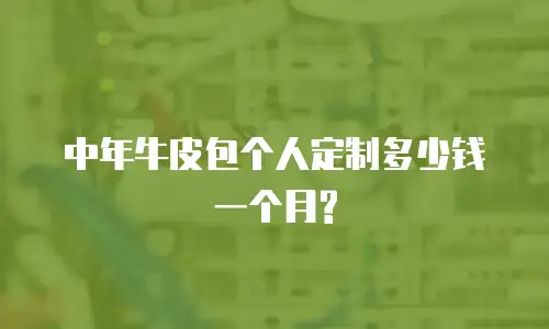 中年牛皮包个人定制多少钱一个月?