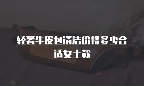 轻奢牛皮包清洁价格多少合适女士款