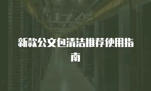 新款公文包清洁推荐使用指南