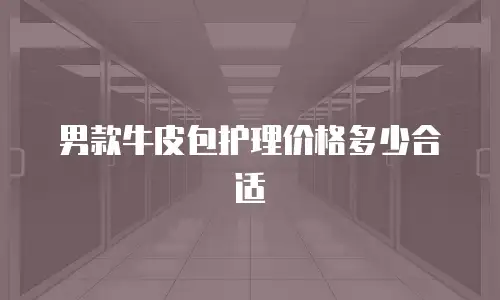 男款牛皮包护理价格多少合适