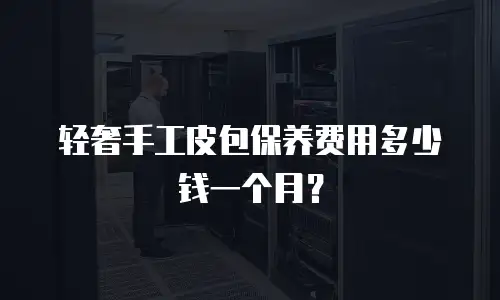 轻奢手工皮包保养费用多少钱一个月？
