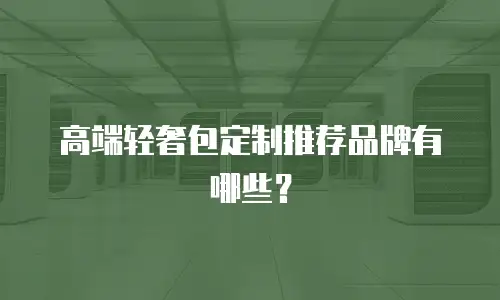 高端轻奢包定制推荐品牌有哪些？