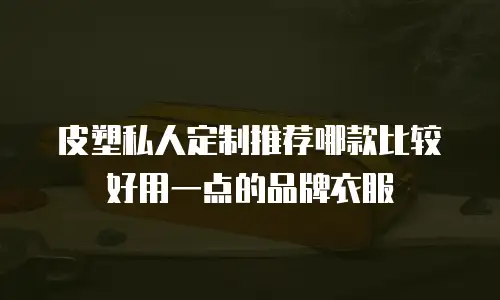 皮塑私人定制推荐哪款比较好用一点的品牌衣服