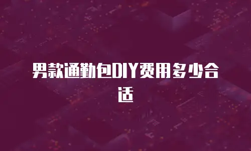 男款通勤包DIY费用多少合适