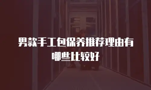男款手工包保养推荐理由有哪些比较好