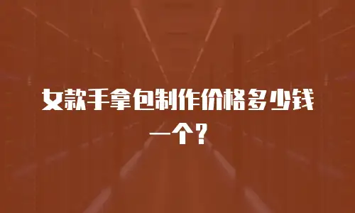 女款手拿包制作价格多少钱一个？