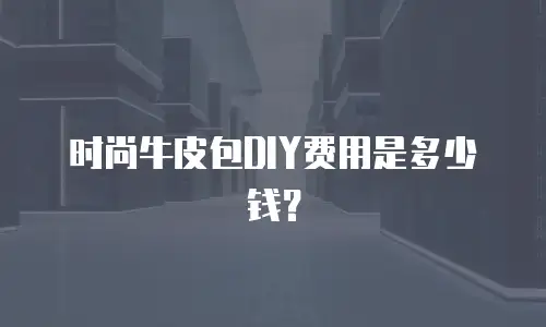 时尚牛皮包DIY费用是多少钱？