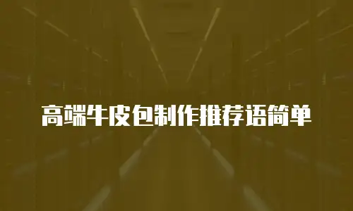 高端牛皮包制作推荐语简单