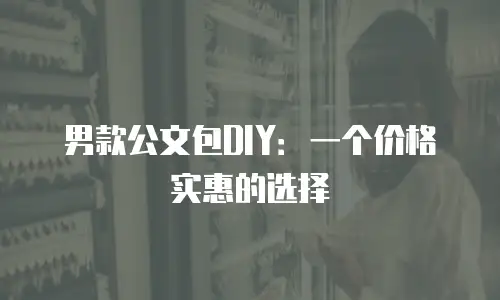 男款公文包DIY：一个价格实惠的选择
