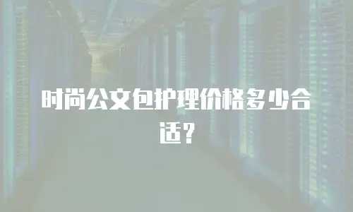 时尚公文包护理价格多少合适？