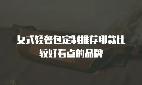 女式轻奢包定制推荐哪款比较好看点的品牌