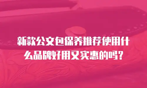 新款公文包保养推荐使用什么品牌好用又实惠的吗？