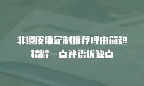 非遗皮雕定制推荐理由简短精辟一点评语优缺点