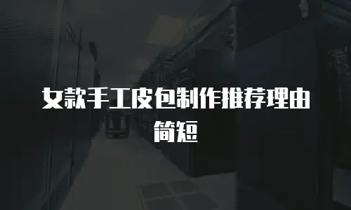 女款手工皮包制作推荐理由简短