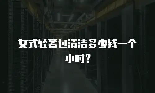 女式轻奢包清洁多少钱一个小时？