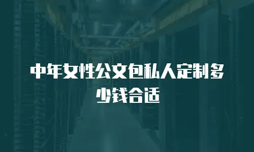 中年女性公文包私人定制多少钱合适