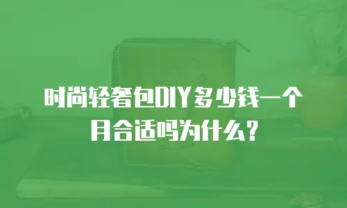 时尚轻奢包DIY多少钱一个月合适吗为什么？
