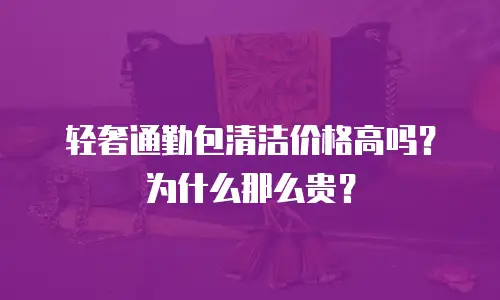 轻奢通勤包清洁价格高吗？为什么那么贵？