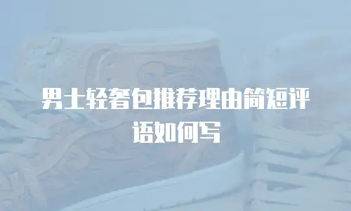 男士轻奢包推荐理由简短评语如何写