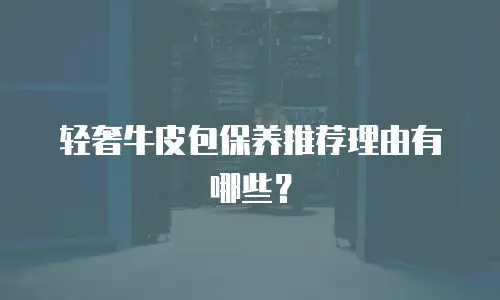 轻奢牛皮包保养推荐理由有哪些？