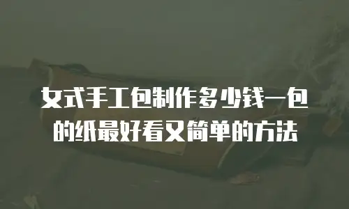 女式手工包制作多少钱一包的纸最好看又简单的方法