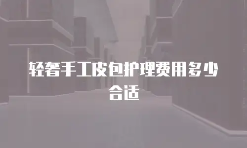 轻奢手工皮包护理费用多少合适