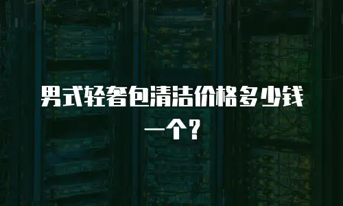 男式轻奢包清洁价格多少钱一个？