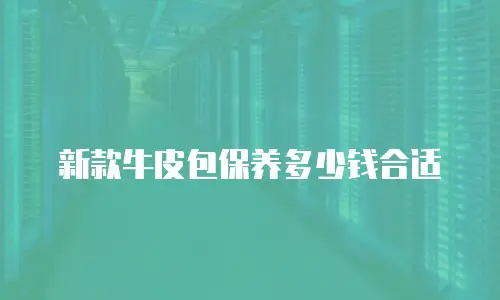 新款牛皮包保养多少钱合适