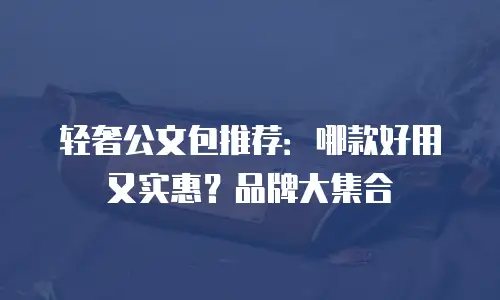 轻奢公文包推荐：哪款好用又实惠？品牌大集合