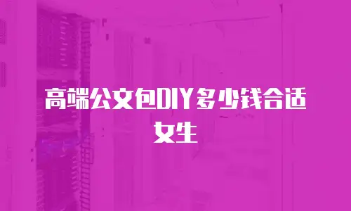高端公文包DIY多少钱合适女生
