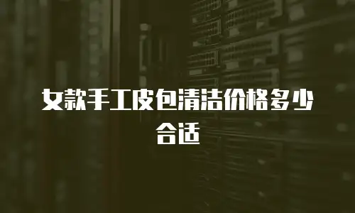 女款手工皮包清洁价格多少合适
