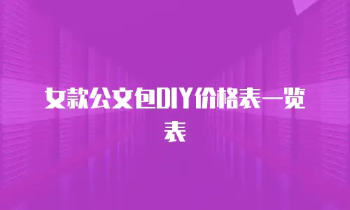 女款公文包DIY价格表一览表