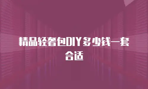 精品轻奢包DIY多少钱一套合适