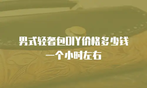男式轻奢包DIY价格多少钱一个小时左右