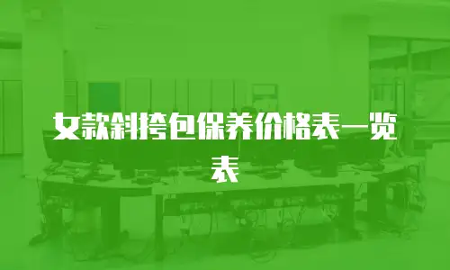 女款斜挎包保养价格表一览表