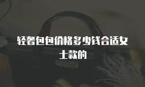 轻奢包包价格多少钱合适女士款的
