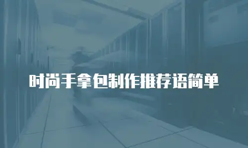 时尚手拿包制作推荐语简单